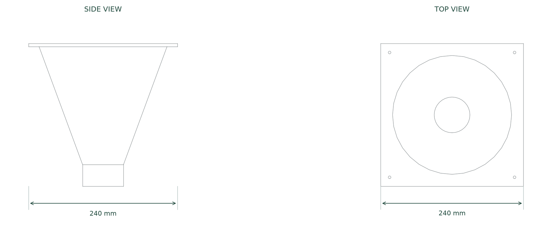 Engineering projection of seed hopper and metering assembly